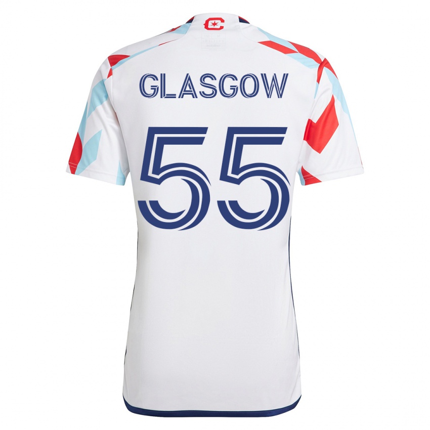 Mujer Camiseta Omari Glasgow #55 Blanco Azul 2ª Equipación 2023/24 La Camisa Perú