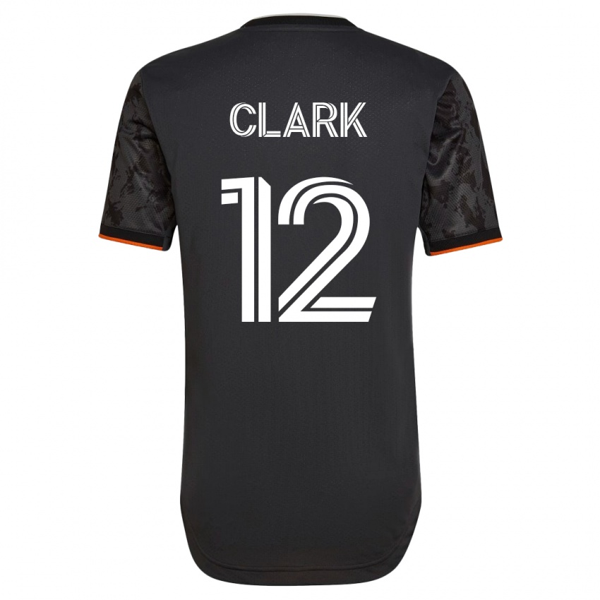 Mujer Camiseta Steve Clark #12 Negro 2ª Equipación 2023/24 La Camisa Perú