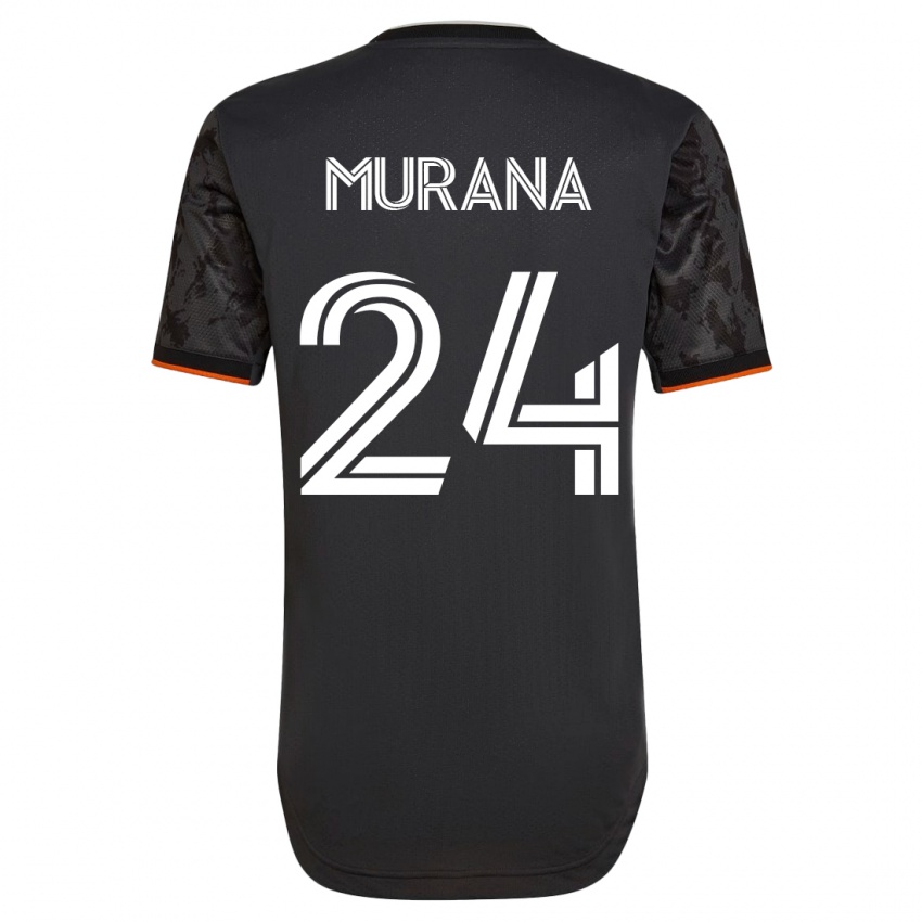 Mujer Camiseta Mujeeb Murana #24 Negro 2ª Equipación 2023/24 La Camisa Perú