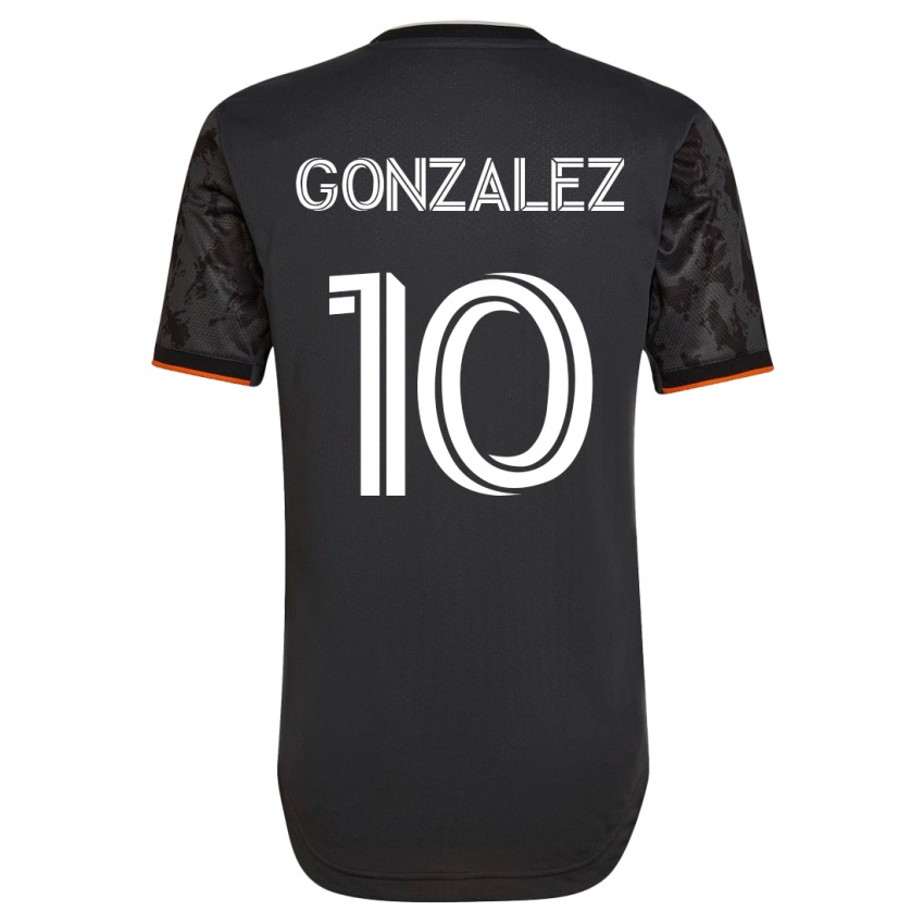 Mujer Camiseta Yair González #10 Negro 2ª Equipación 2023/24 La Camisa Perú