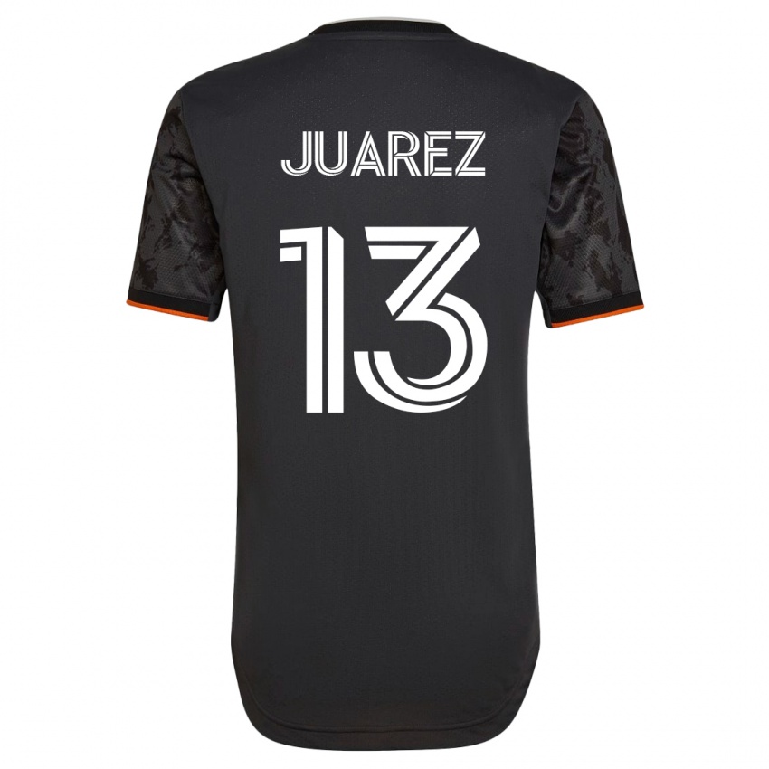 Mujer Camiseta Jathan Juarez #13 Negro 2ª Equipación 2023/24 La Camisa Perú