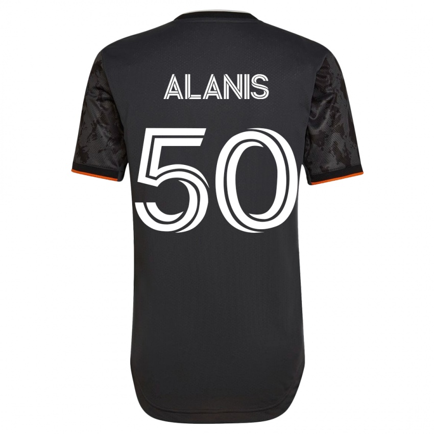 Mujer Camiseta Brian Alanis #50 Negro 2ª Equipación 2023/24 La Camisa Perú