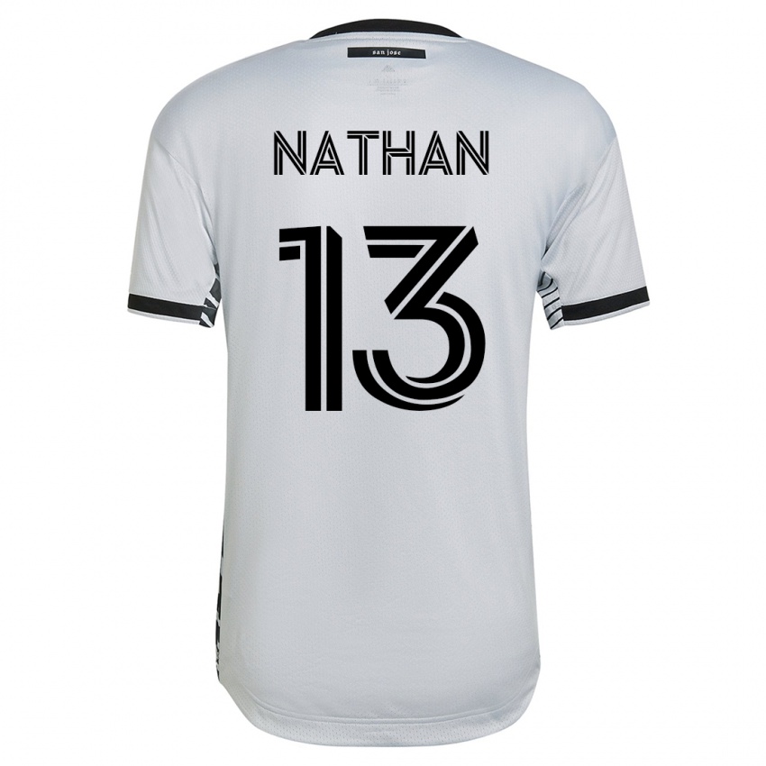 Mujer Camiseta Nathan #13 Blanco 2ª Equipación 2023/24 La Camisa Perú