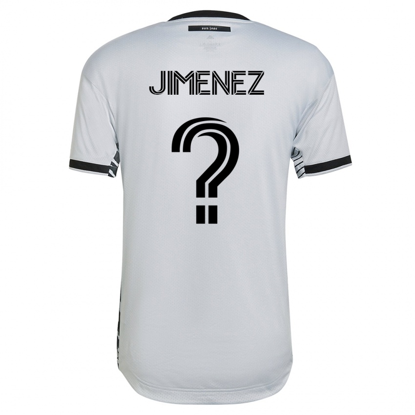 Mujer Camiseta Kevin Jimenez #0 Blanco 2ª Equipación 2023/24 La Camisa Perú