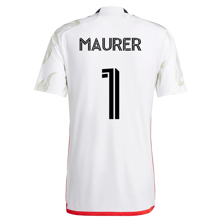 Mujer Camiseta Jimmy Maurer #1 Blanco 2ª Equipación 2023/24 La Camisa Perú