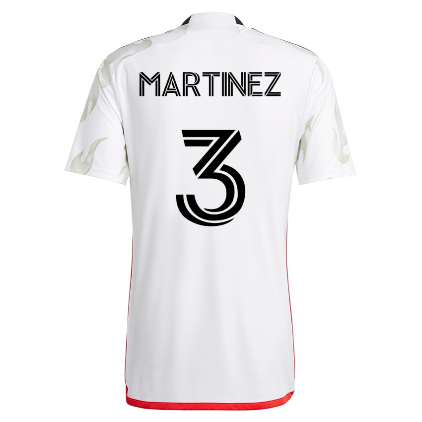Mujer Camiseta José Antonio Martínez #3 Blanco 2ª Equipación 2023/24 La Camisa Perú