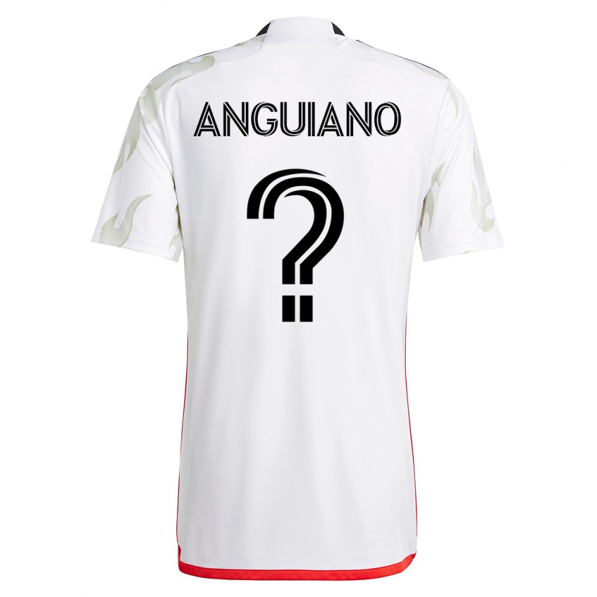 Mujer Camiseta Adrian Anguiano #0 Blanco 2ª Equipación 2023/24 La Camisa Perú