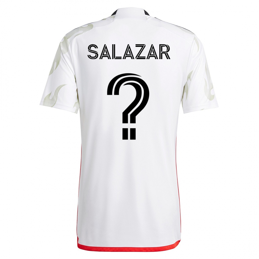 Mujer Camiseta Jared Salazar #0 Blanco 2ª Equipación 2023/24 La Camisa Perú