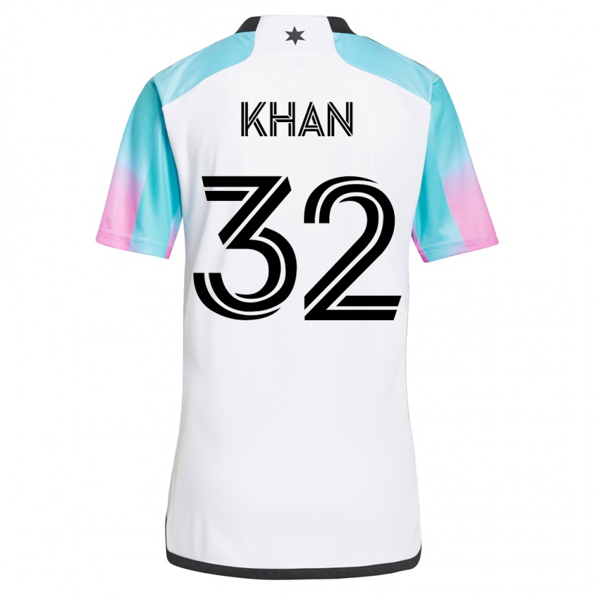 Mujer Camiseta Molik Khan #32 Blanco 2ª Equipación 2023/24 La Camisa Perú