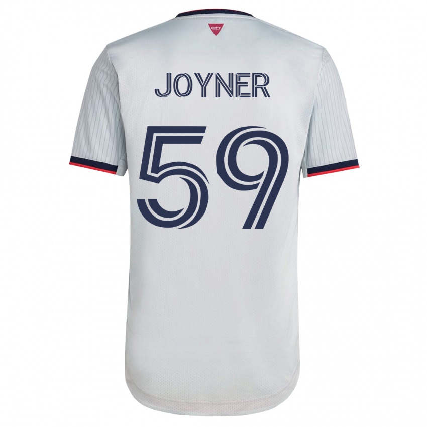 Mujer Camiseta Mykhi Joyner #59 Blanco 2ª Equipación 2023/24 La Camisa Perú