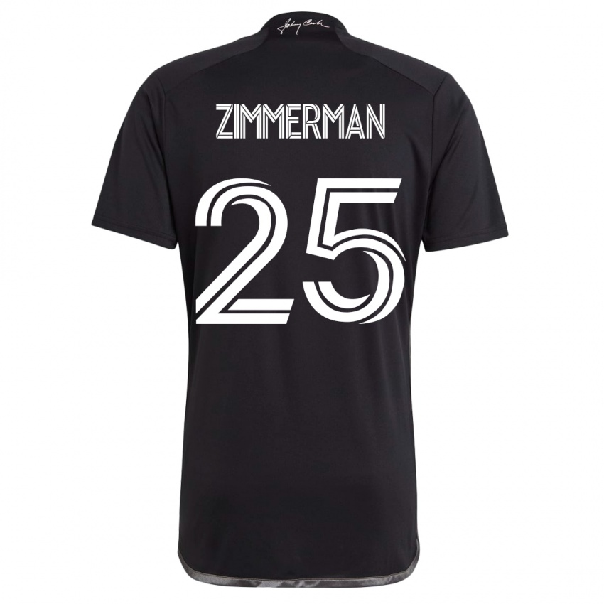 Mujer Camiseta Walker Zimmerman #25 Negro 2ª Equipación 2023/24 La Camisa Perú