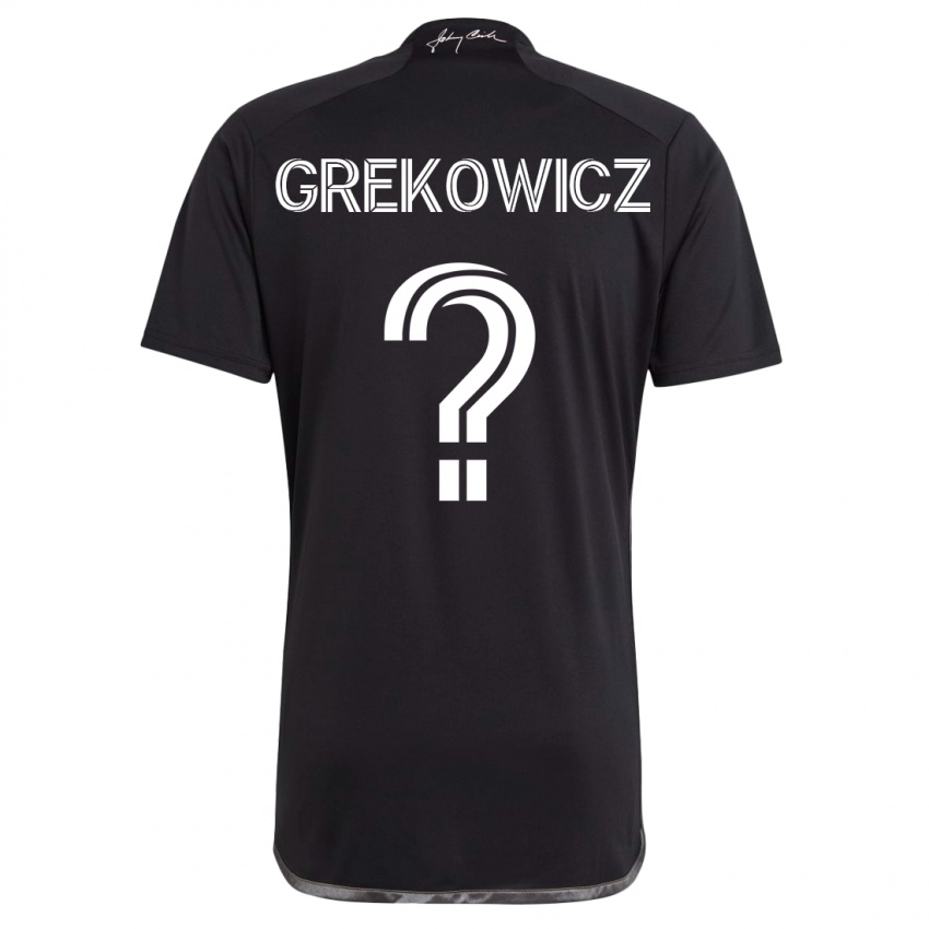 Mujer Camiseta Jacob Grekowicz #0 Negro 2ª Equipación 2023/24 La Camisa Perú