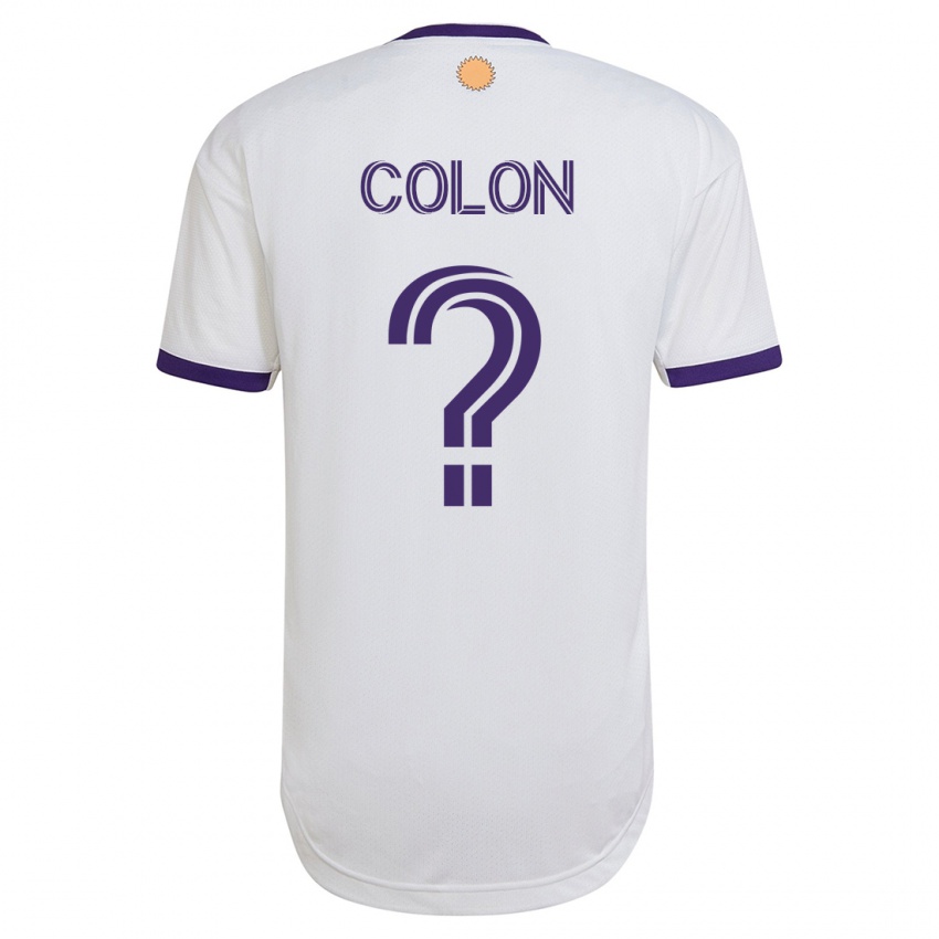 Mujer Camiseta Xzavier Colon #0 Blanco 2ª Equipación 2023/24 La Camisa Perú