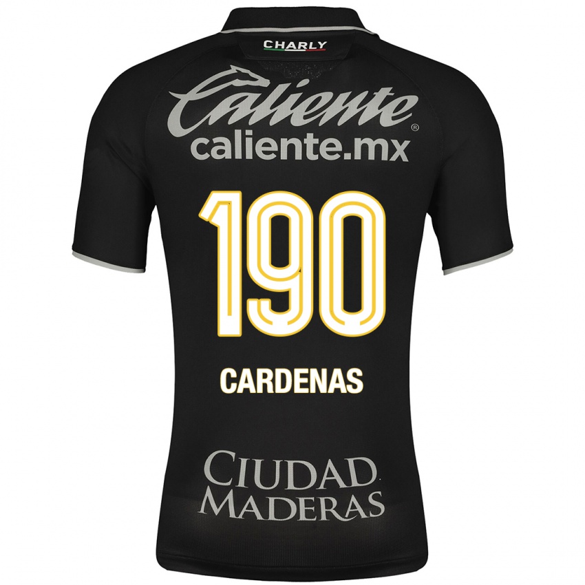 Mujer Camiseta Emilio Cárdenas #190 Negro 2ª Equipación 2023/24 La Camisa Perú