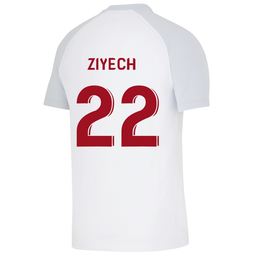 Mujer Camiseta Hakim Ziyech #22 Blanco 2ª Equipación 2023/24 La Camisa Perú