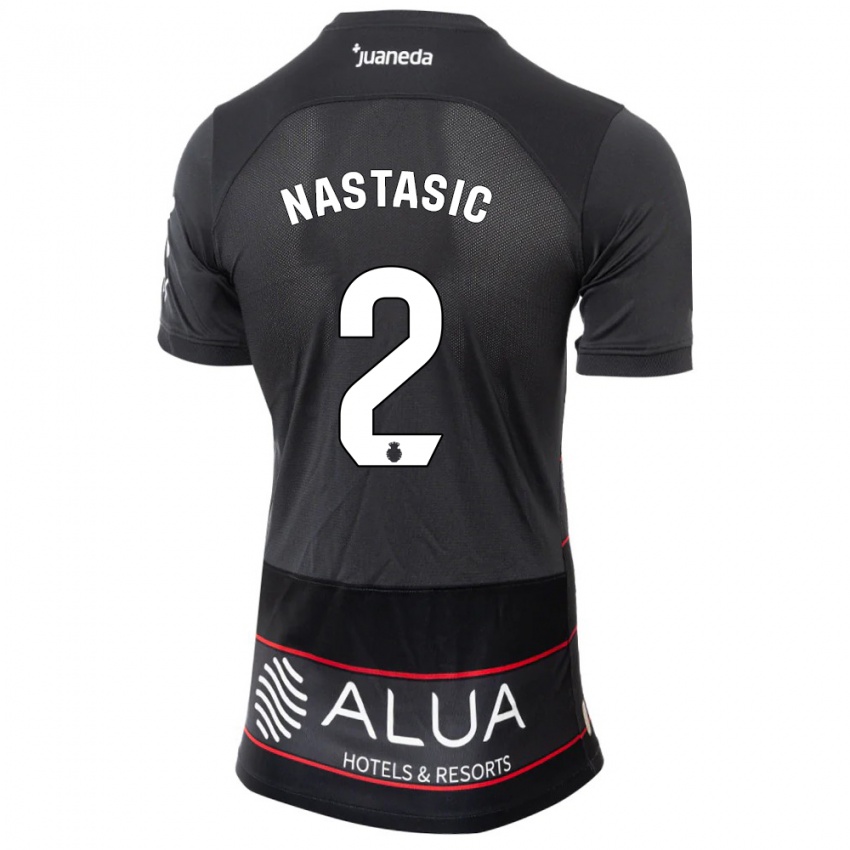 Mujer Camiseta Matija Nastasic #2 Negro 2ª Equipación 2023/24 La Camisa Perú