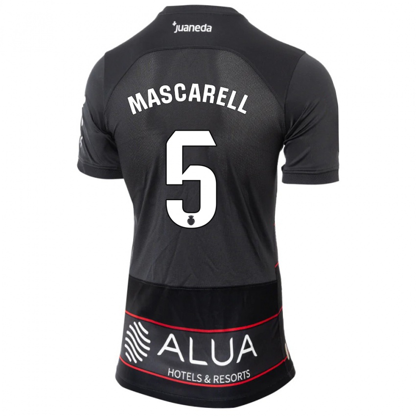 Mujer Camiseta Omar Mascarell #5 Negro 2ª Equipación 2023/24 La Camisa Perú