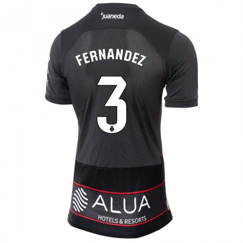 Mujer Camiseta Marcos Fernández #3 Negro 2ª Equipación 2023/24 La Camisa Perú