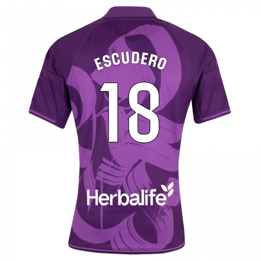 Mujer Camiseta Sergio Escudero #18 Violeta 2ª Equipación 2023/24 La Camisa Perú