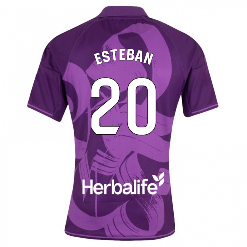 Mujer Camiseta Sergio Esteban #20 Violeta 2ª Equipación 2023/24 La Camisa Perú