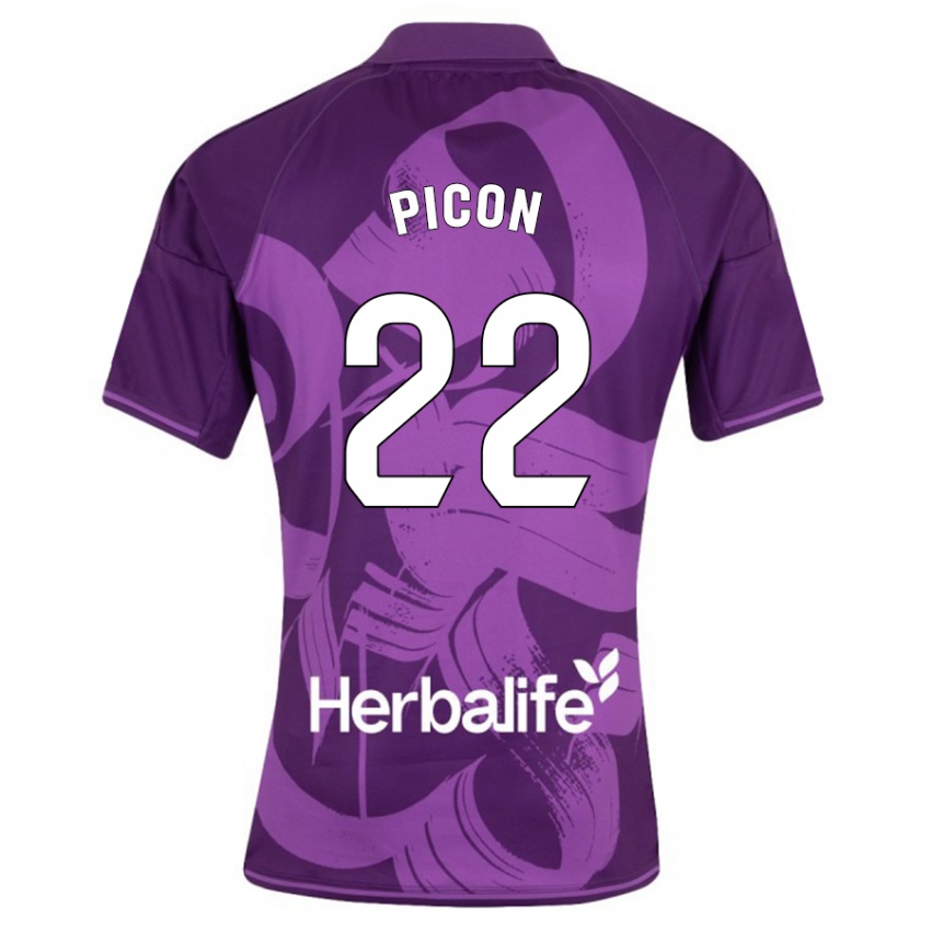 Mujer Camiseta Pablo Picón #22 Violeta 2ª Equipación 2023/24 La Camisa Perú