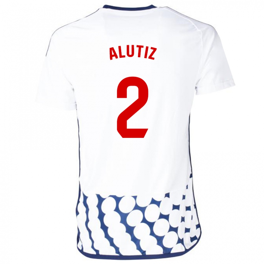 Mujer Camiseta Hodei Alutiz #2 Blanco 2ª Equipación 2023/24 La Camisa Perú