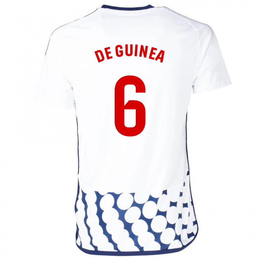 Mujer Camiseta Asier Ortiz De Guinea #6 Blanco 2ª Equipación 2023/24 La Camisa Perú