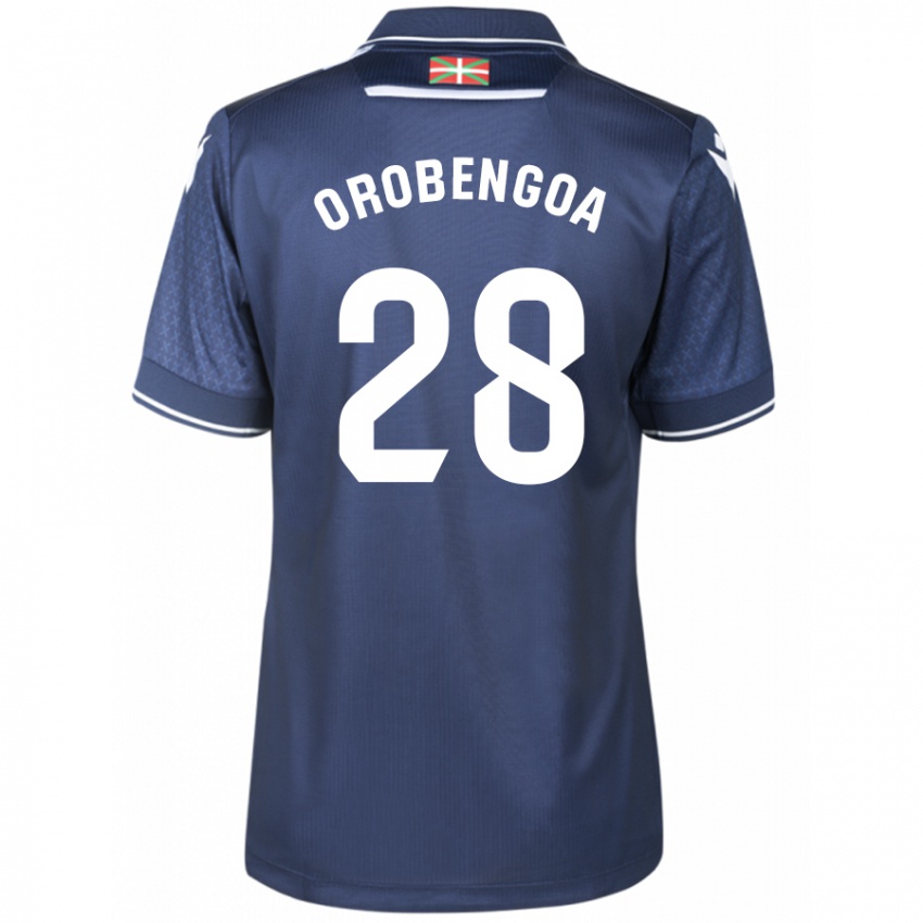 Mujer Camiseta Ekain Orobengoa #28 Armada 2ª Equipación 2023/24 La Camisa Perú