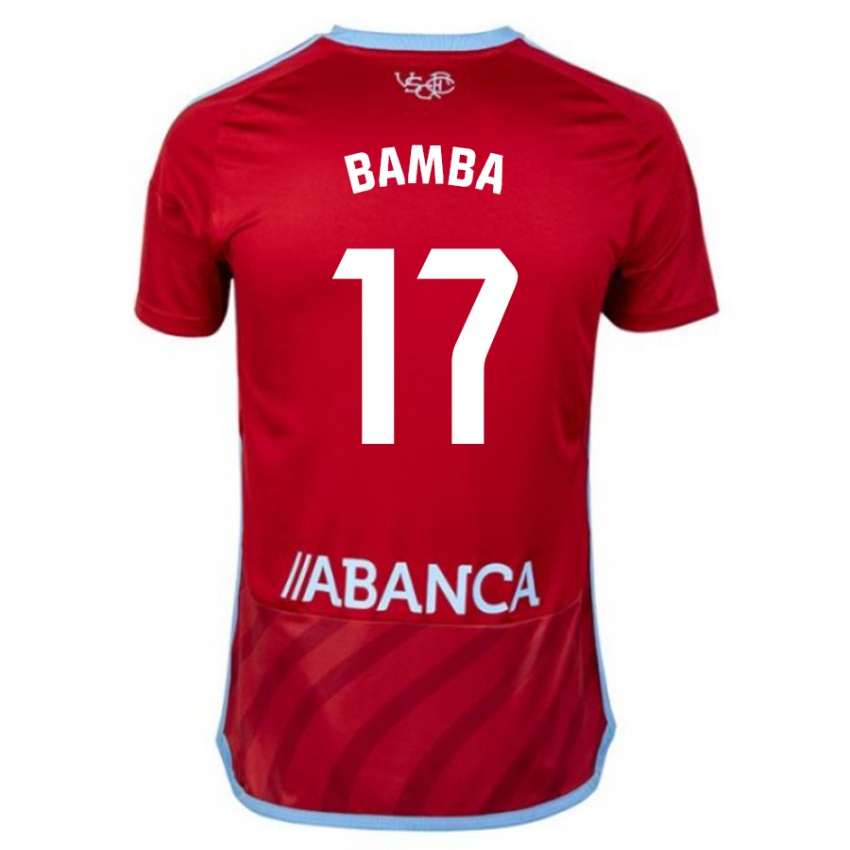 Mujer Camiseta Jonathan Bamba #17 Rojo 2ª Equipación 2023/24 La Camisa Perú