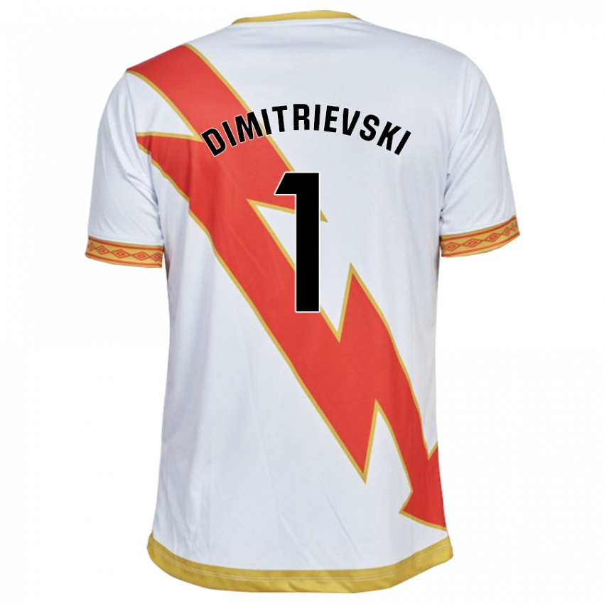 Niño Camiseta Stole Dimitrievski #1 Blanco 1ª Equipación 2023/24 La Camisa Perú