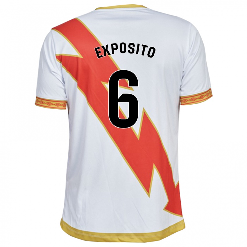 Niño Camiseta Álvaro Expósito #6 Blanco 1ª Equipación 2023/24 La Camisa Perú