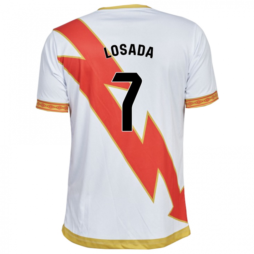 Niño Camiseta Juan Losada #7 Blanco 1ª Equipación 2023/24 La Camisa Perú