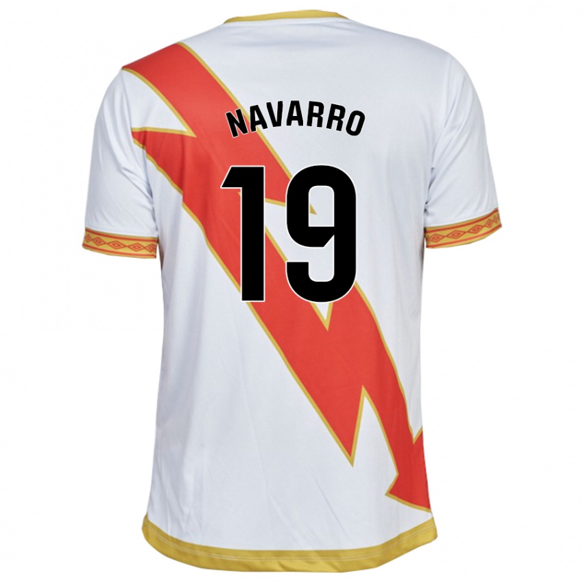 Niño Camiseta Manu Navarro #19 Blanco 1ª Equipación 2023/24 La Camisa Perú