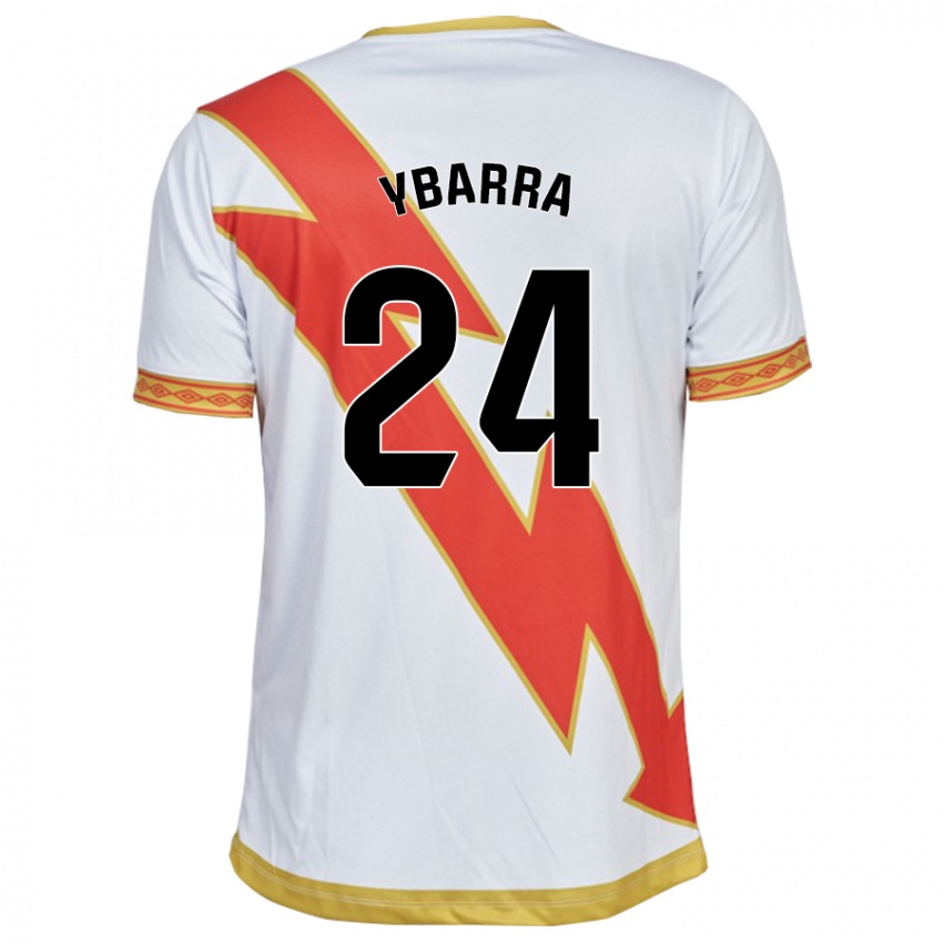 Niño Camiseta Juan Ybarra #24 Blanco 1ª Equipación 2023/24 La Camisa Perú