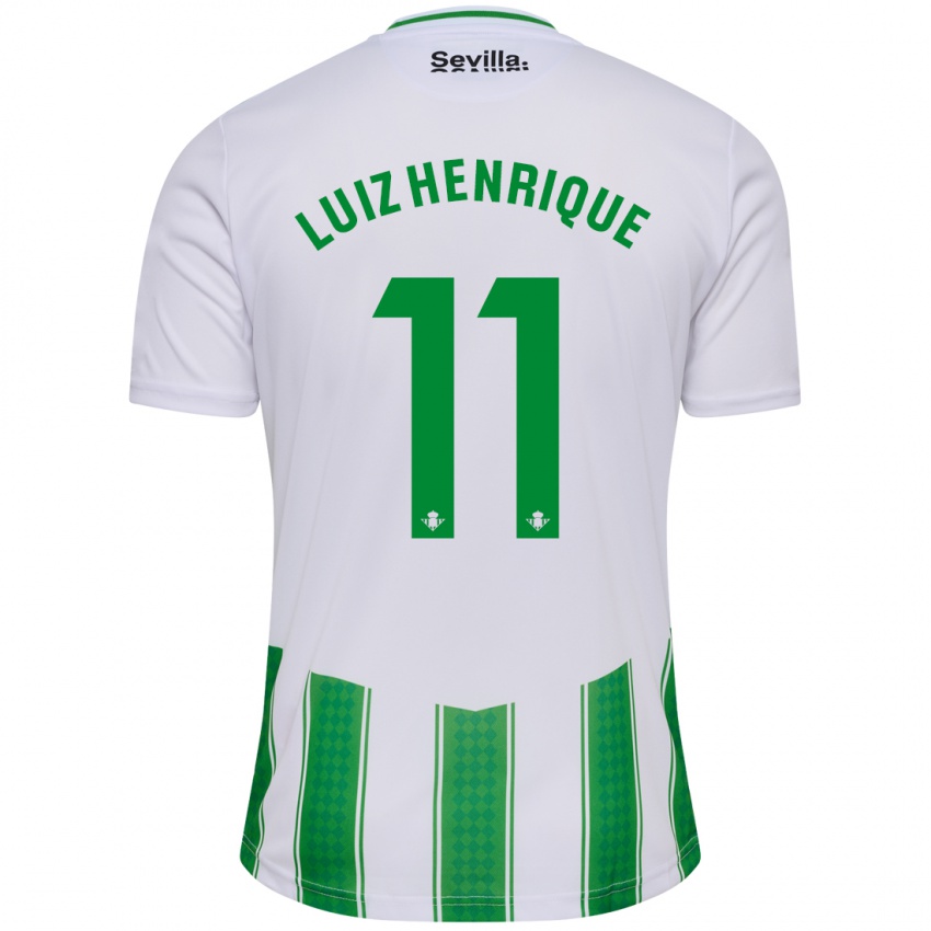 Niño Camiseta Luiz Henrique #11 Blanco 1ª Equipación 2023/24 La Camisa Perú