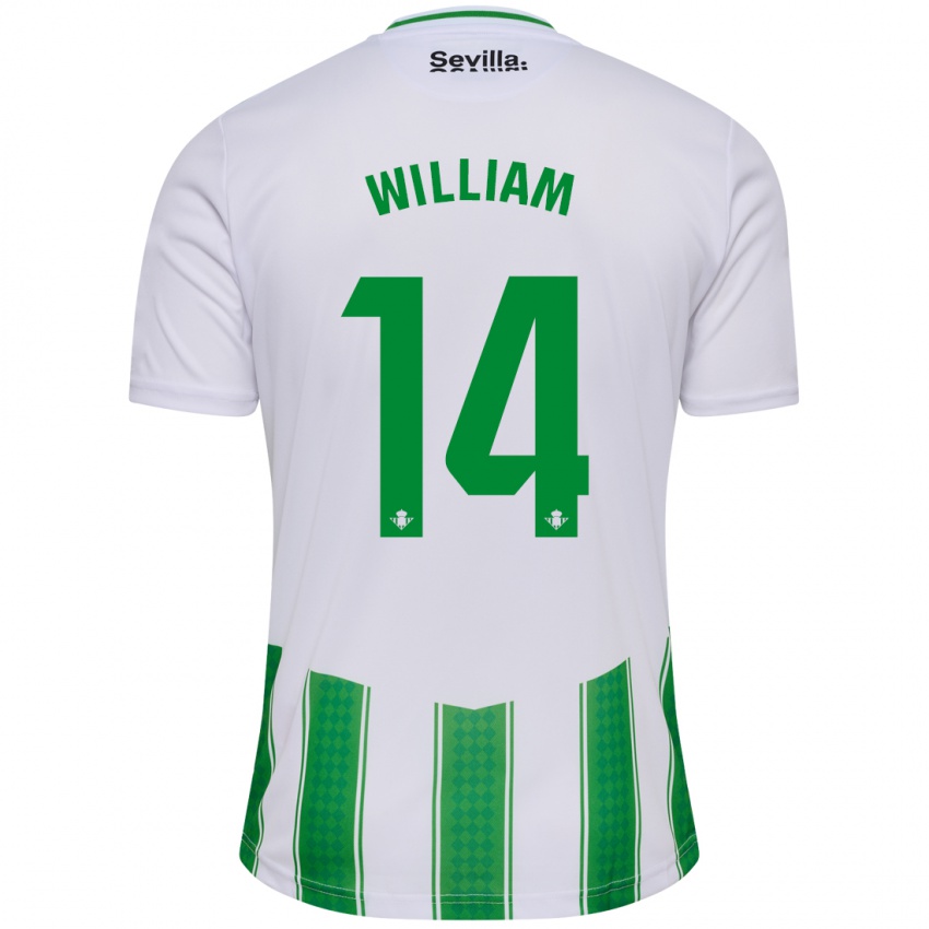 Niño Camiseta William Carvalho #14 Blanco 1ª Equipación 2023/24 La Camisa Perú