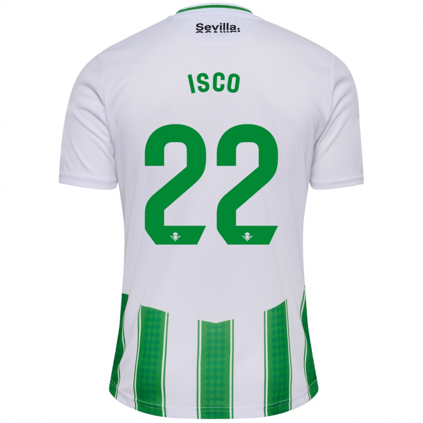 Niño Camiseta Isco #22 Blanco 1ª Equipación 2023/24 La Camisa Perú