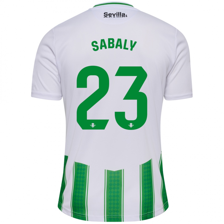 Niño Camiseta Youssouf Sabaly #23 Blanco 1ª Equipación 2023/24 La Camisa Perú