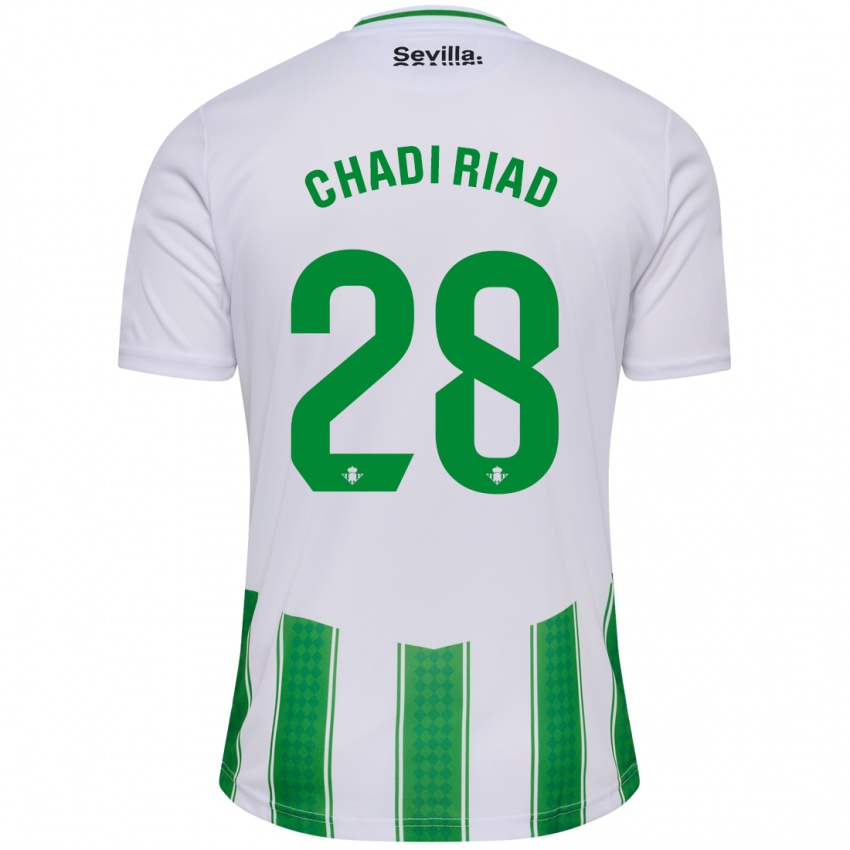 Niño Camiseta Chadi Riad #28 Blanco 1ª Equipación 2023/24 La Camisa Perú