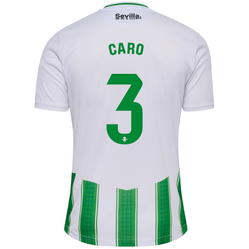 Niño Camiseta Andrés Caro #3 Blanco 1ª Equipación 2023/24 La Camisa Perú