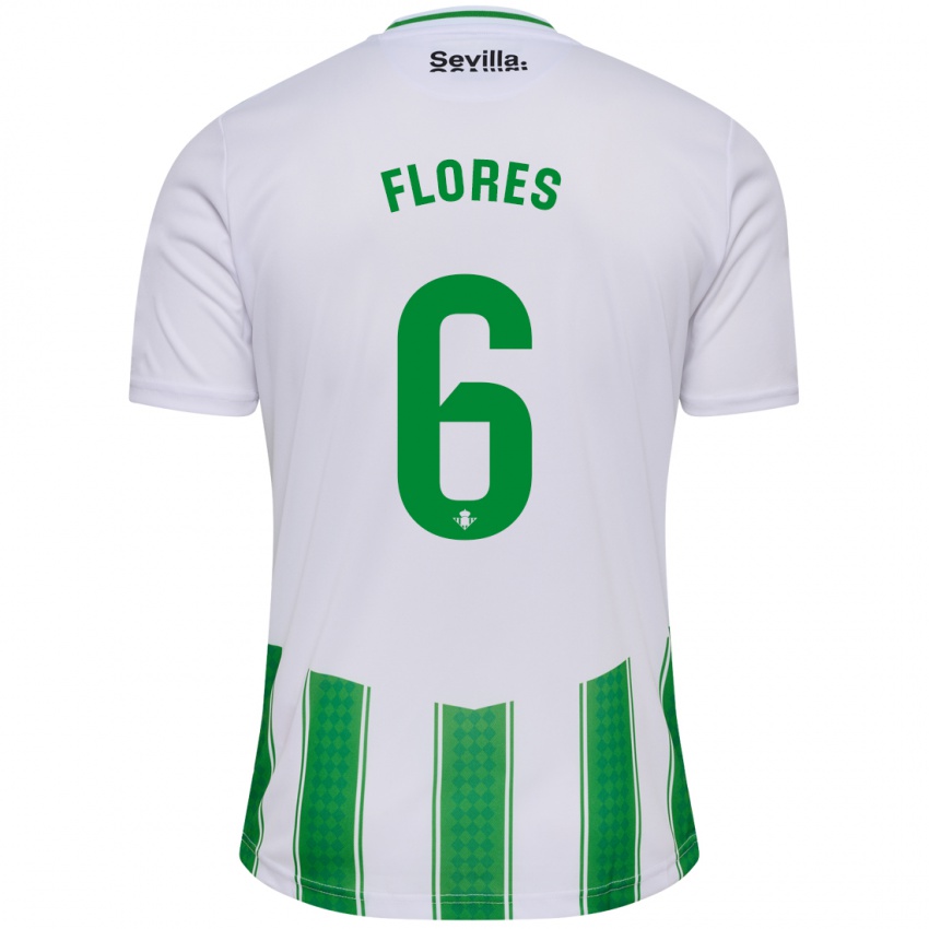 Niño Camiseta Mateo Flores #6 Blanco 1ª Equipación 2023/24 La Camisa Perú