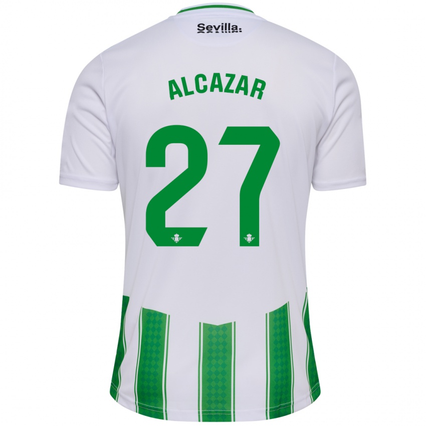 Niño Camiseta Lucas Alcázar #27 Blanco 1ª Equipación 2023/24 La Camisa Perú