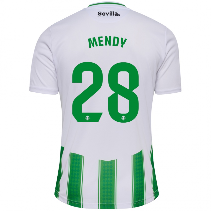 Niño Camiseta Nobel Mendy #28 Blanco 1ª Equipación 2023/24 La Camisa Perú