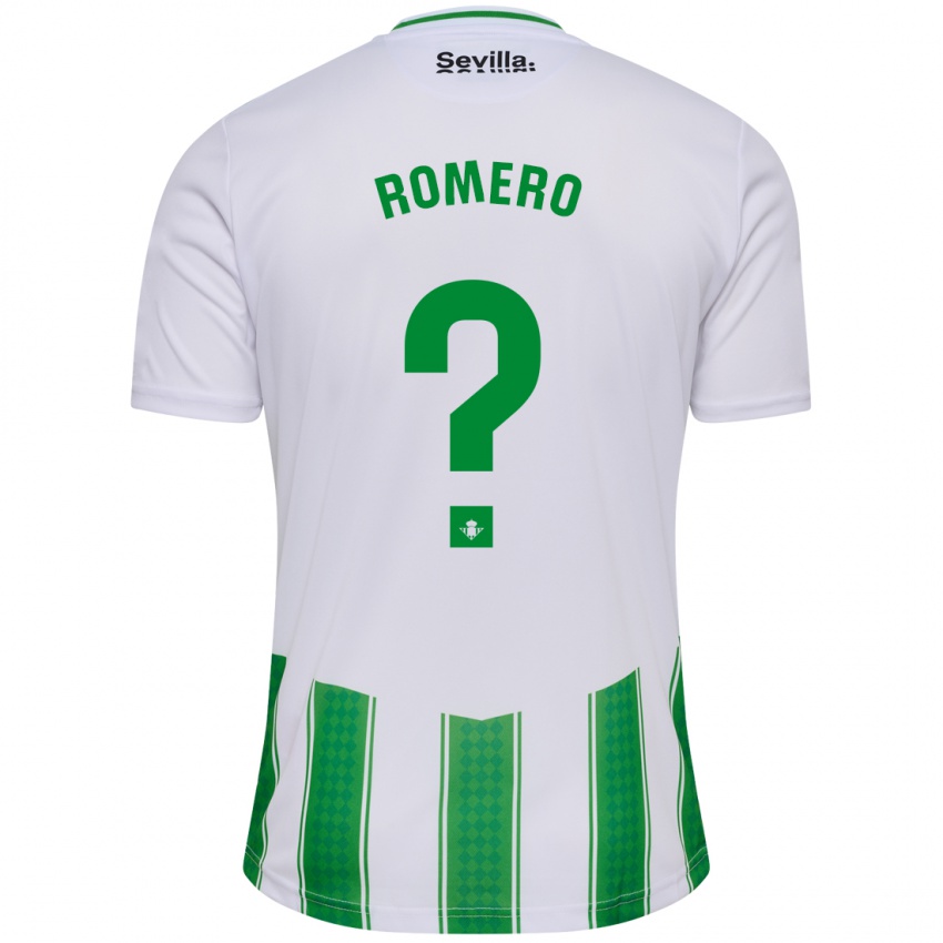 Niño Camiseta Dani Romero #0 Blanco 1ª Equipación 2023/24 La Camisa Perú