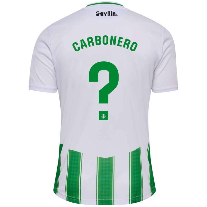 Niño Camiseta Marco Carbonero #0 Blanco 1ª Equipación 2023/24 La Camisa Perú