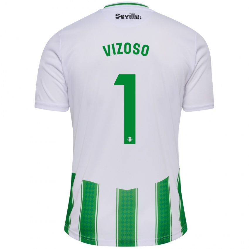 Niño Camiseta Paula Vizoso Prieto #1 Blanco 1ª Equipación 2023/24 La Camisa Perú