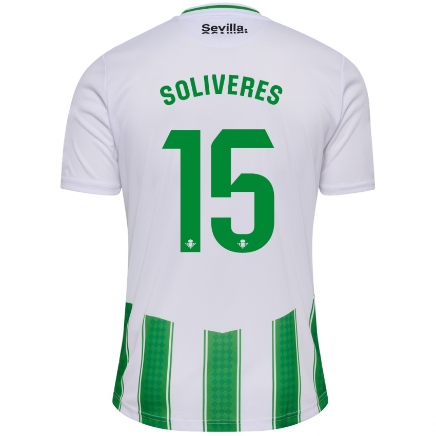 Niño Camiseta Gema Soliveres #15 Blanco 1ª Equipación 2023/24 La Camisa Perú