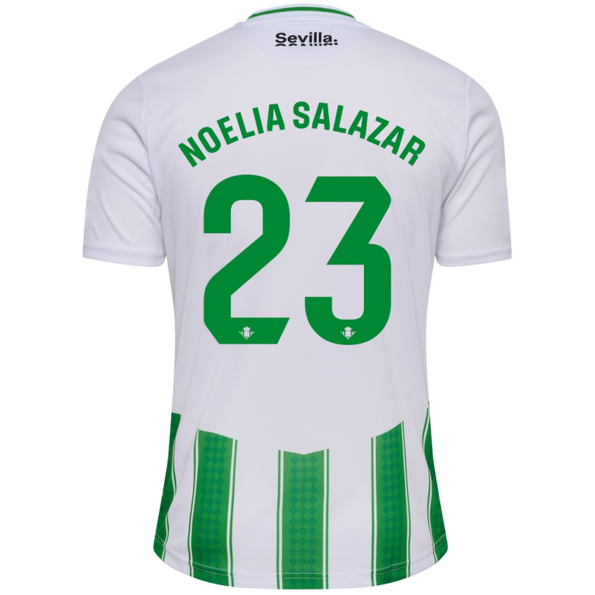 Niño Camiseta Noelia Salazar #23 Blanco 1ª Equipación 2023/24 La Camisa Perú