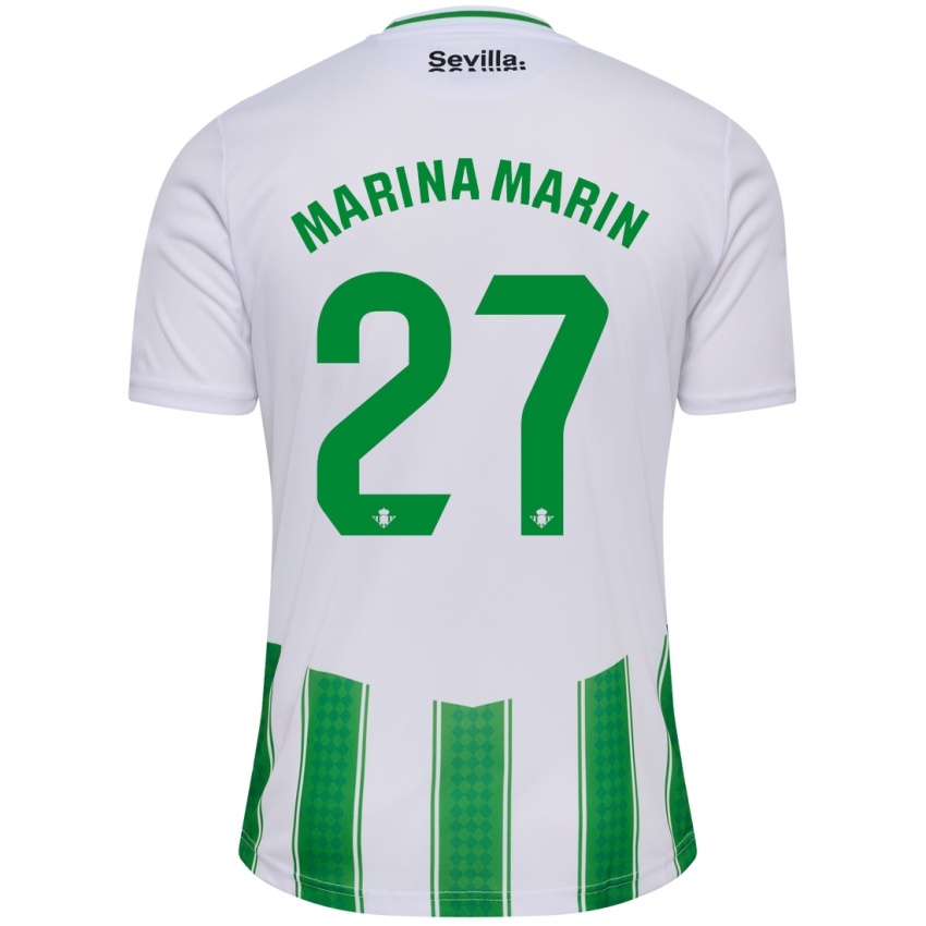 Niño Camiseta Marina Marín #27 Blanco 1ª Equipación 2023/24 La Camisa Perú