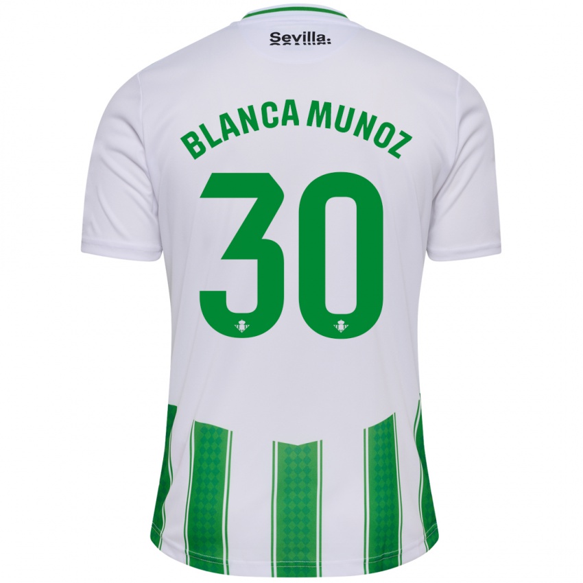 Niño Camiseta Blanca Muñoz #30 Blanco 1ª Equipación 2023/24 La Camisa Perú